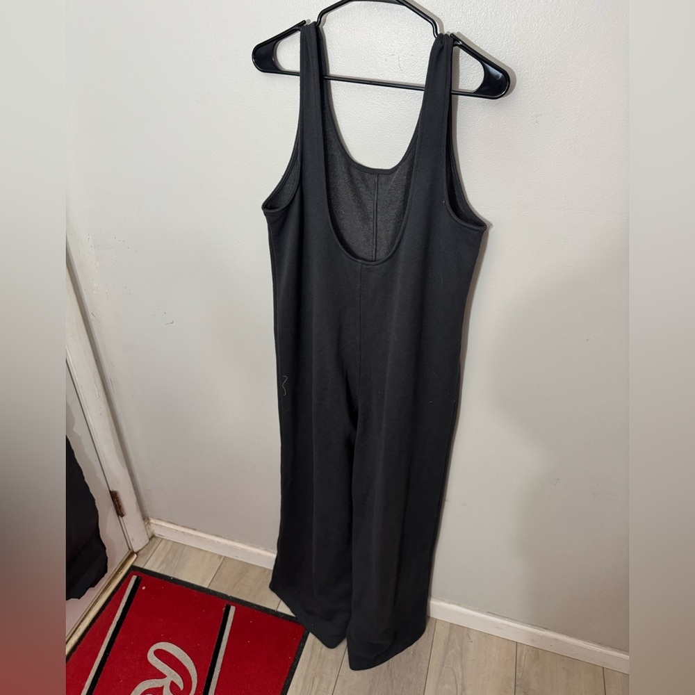 Old Navy Gray Fleece Wide-Leg Lounge Jumpsuit - Size M - Picture 2 of 3